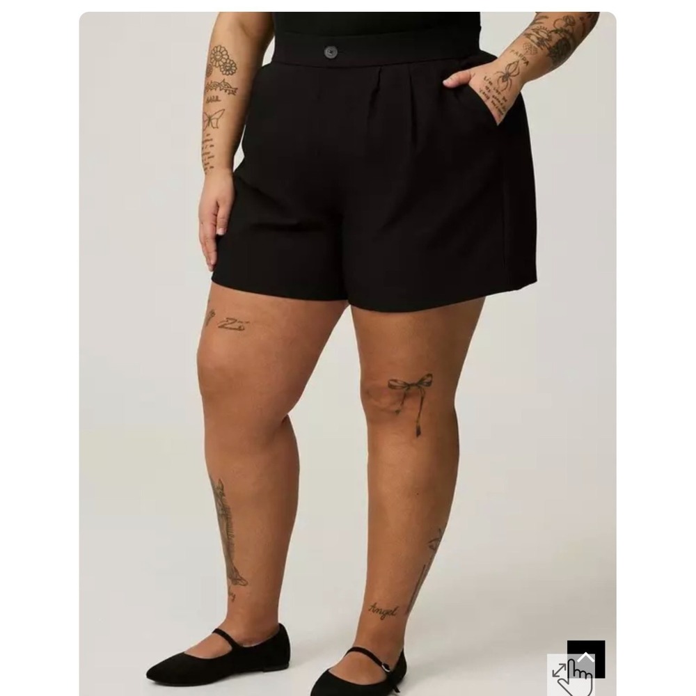 NWT Torrid Super High-Rise Tailored Short‎ Black Casual Minimalist Sz 18